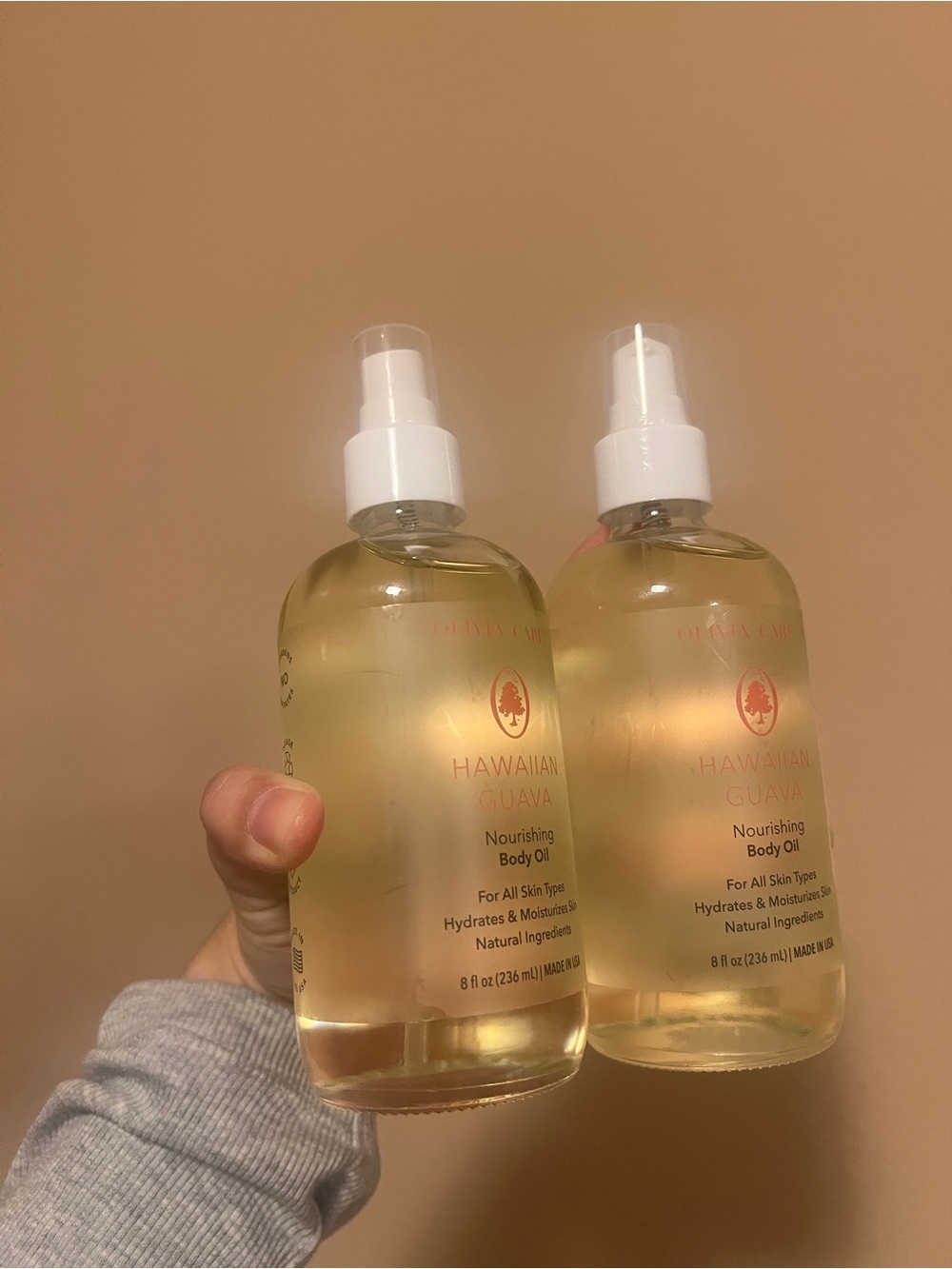 2X Olivia Care HAWAIIAN GUAVA Nourishing Body Oil 8 fl oz New